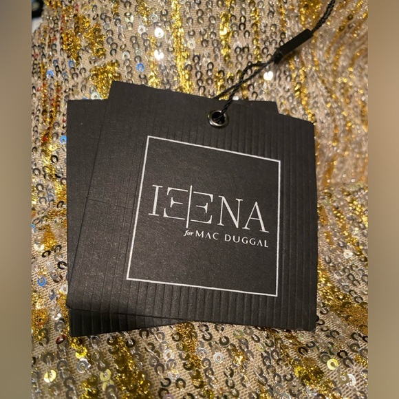NWT Ieena for MacDuggal 26448 Sequined Mini Shift‎ Dress Formal Special Occasion - Picture 10 of 10
